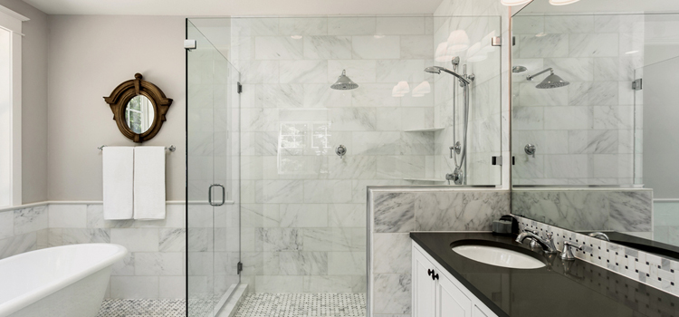 bathroom shower door installation in Blackhawk